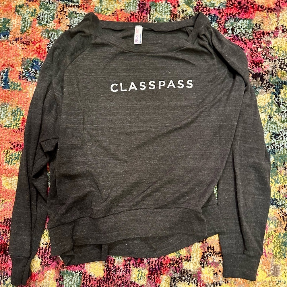 American Apparel “CLASSPASS” Black Crew Neck Sweater Medium